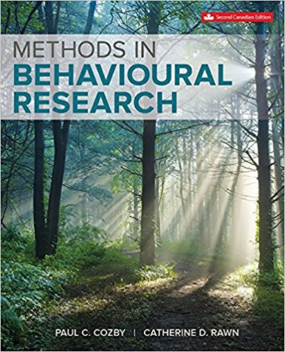 Methods in Behavioural Research 2rd by Paul C Cozby