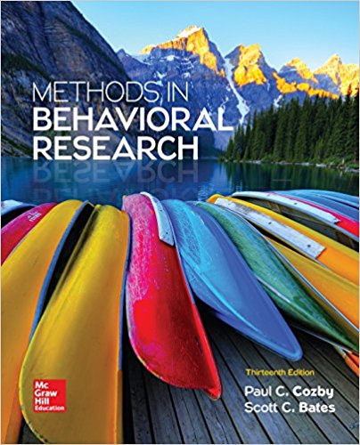 Methods in Behavioral Research 13th