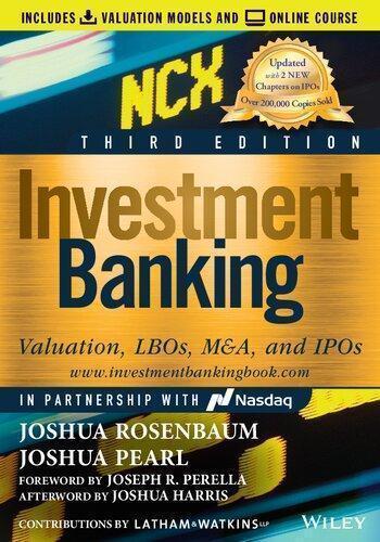 Investment Banking Valuation Lbos M A And Ipos 3Rd