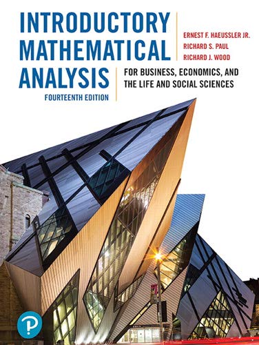 Introductory Mathematical Analysis for Business Economics and the Life and Social Sciences 14th