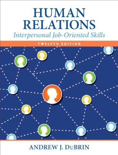Human Relations Interpersonal Job Oriented Skills 12Th