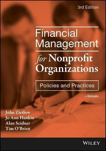 Financial Management For Nonprofit Organizations Policies And Practices 3Rd